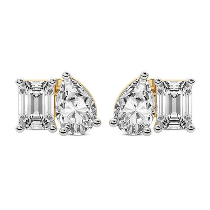 Pear&Emerald Studs Earrings