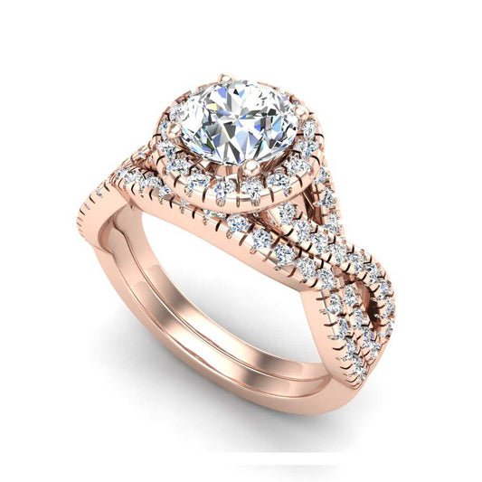 Engagement Ring Wedding Set -  ERWS0057-1.00RB