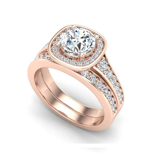 Engagement Ring Wedding Set -  ERWS0061-1.00RB