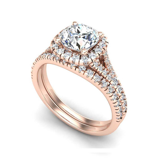 Engagement Ring Wedding Set -  ERWS0062-1.00RB