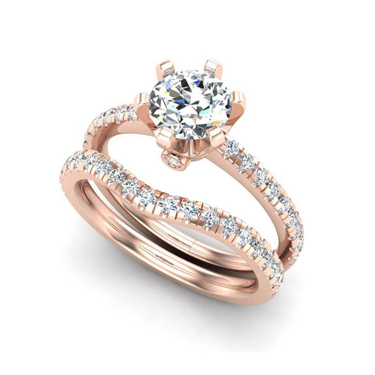 Engagement Ring Wedding Set -  ERWS0082-1.00RB