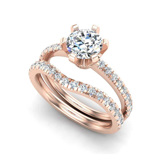 Engagement Ring Wedding Set -  ERWS0084-1.00RB