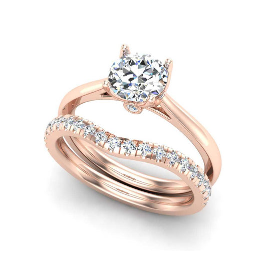 Engagement Ring Wedding Set -  ERWS0085-1.00RB