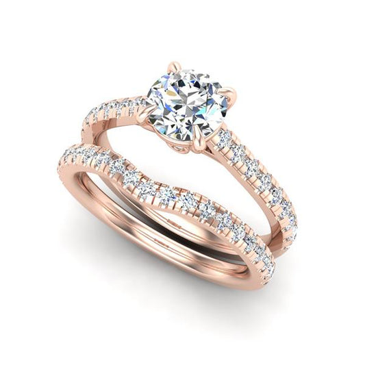 Engagement Ring Wedding Set -  ERWS0102-1.00RB