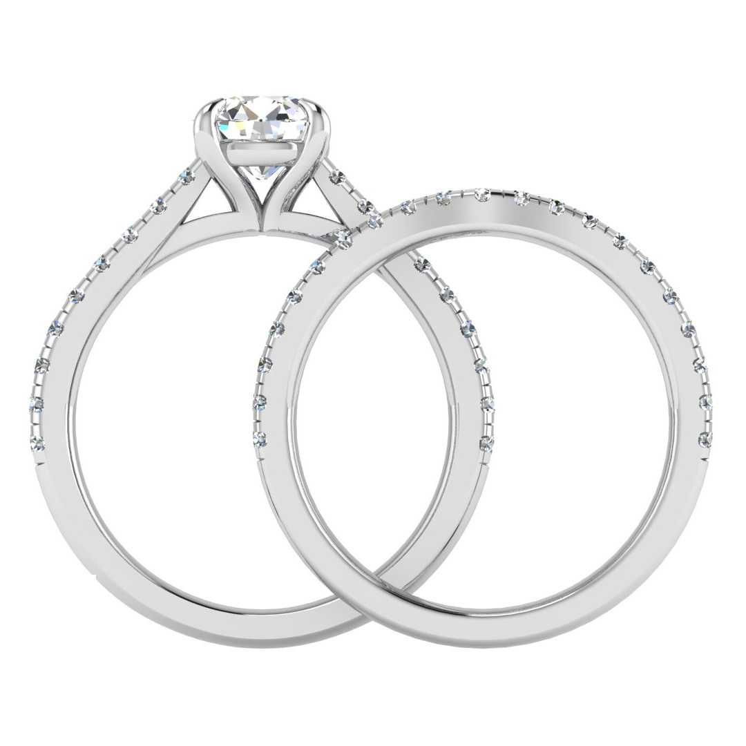 Engagement Ring Wedding Set -  ERWS0104-1.00RB