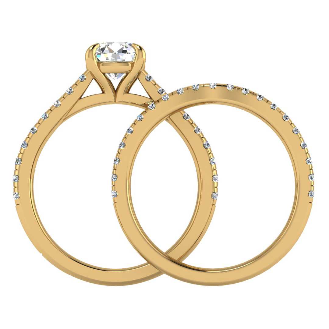 Engagement Ring Wedding Set -  ERWS0104-1.00RB