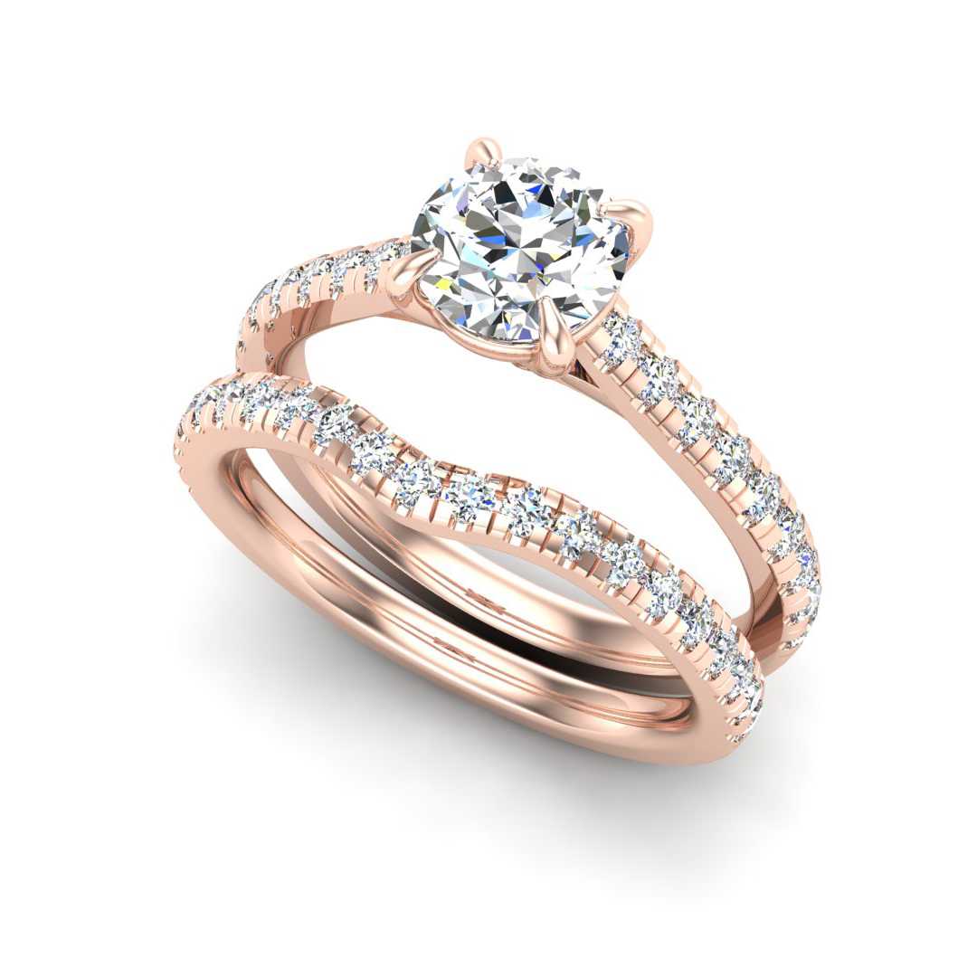 Engagement Ring Wedding Set -  ERWS0104-1.00RB