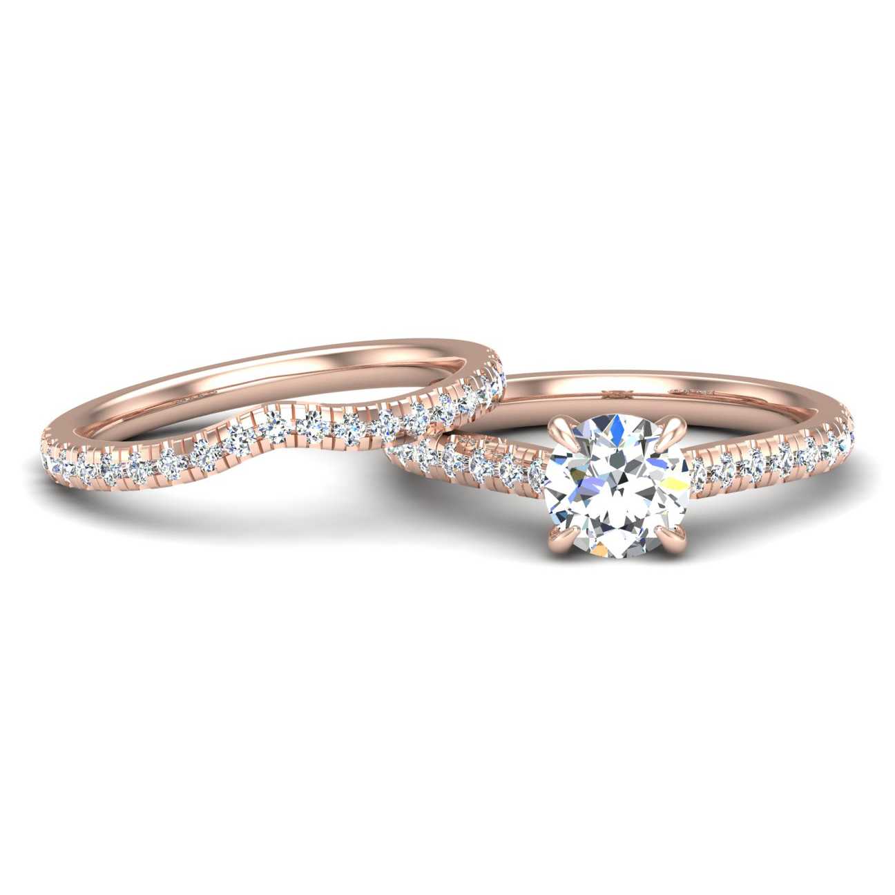 Engagement Ring Wedding Set -  ERWS0104-1.00RB