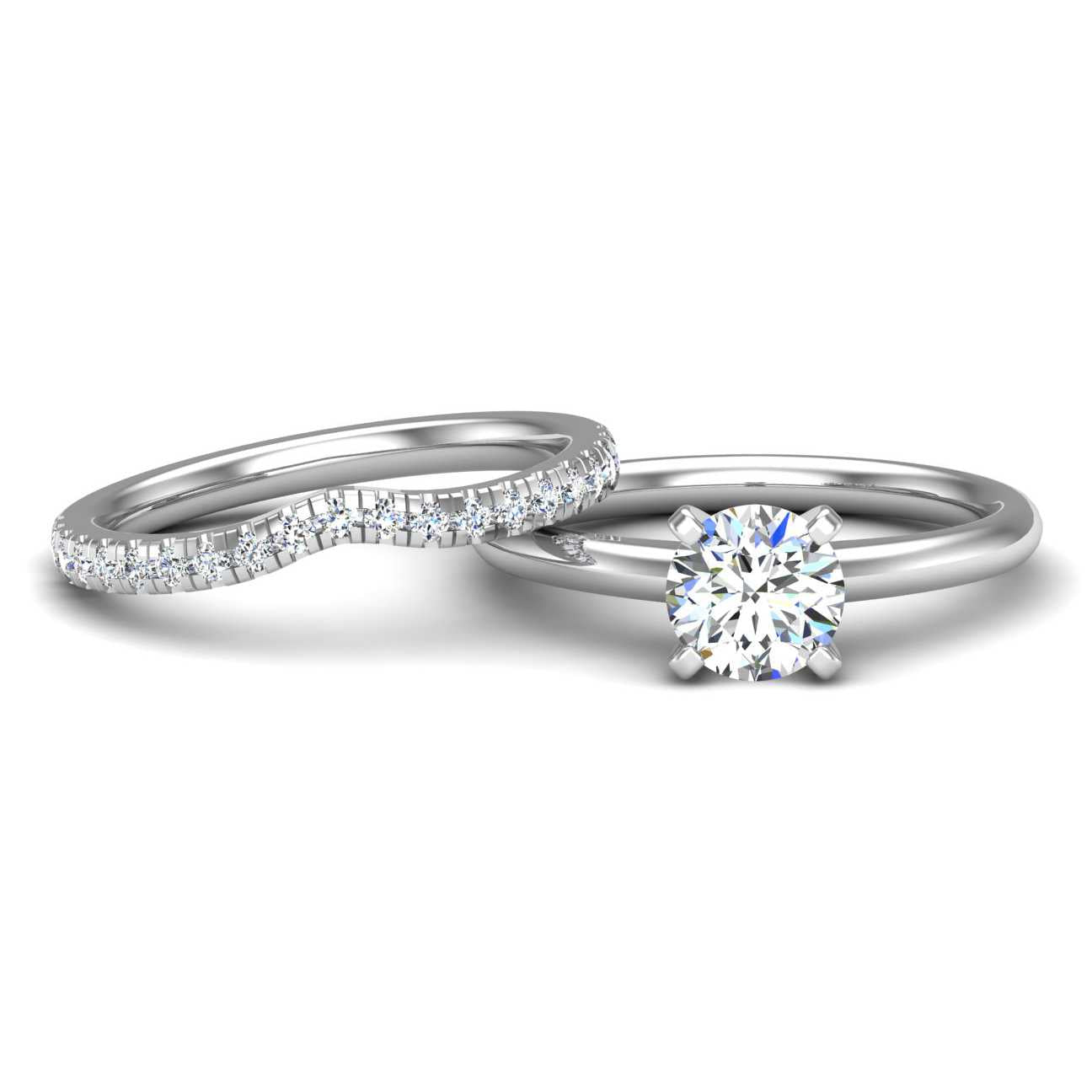 Engagement Ring Wedding Set -  ERWS0105-1.00RB