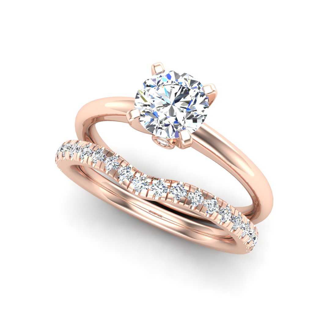 Engagement Ring Wedding Set -  ERWS0105-1.00RB