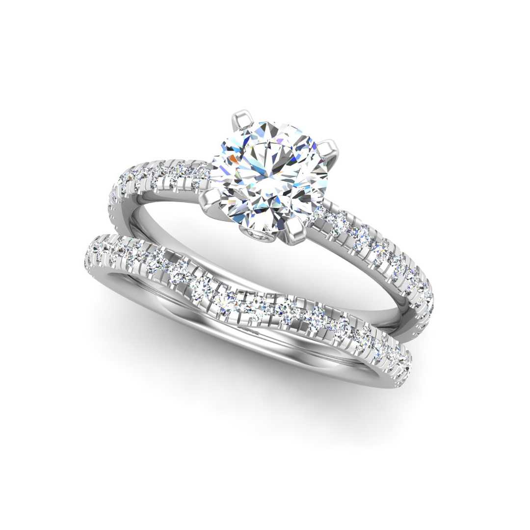 Engagement Ring Wedding Set -  ERWS0106-1.00RB