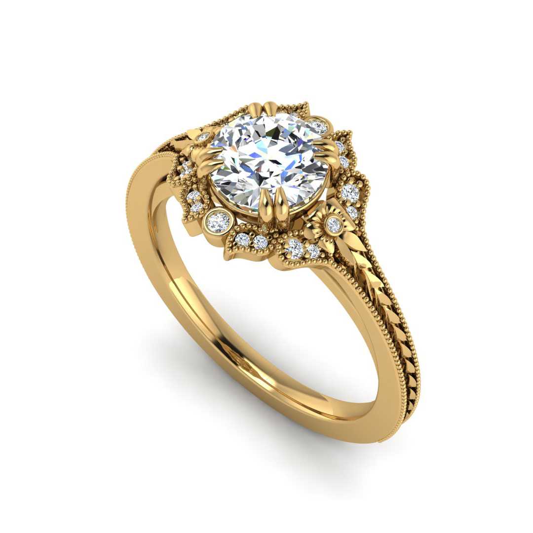 Engagement Ring ERSM0184-1.00RB