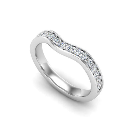 Contour Band 157- 7.3mm Center-Pave-1.35mm