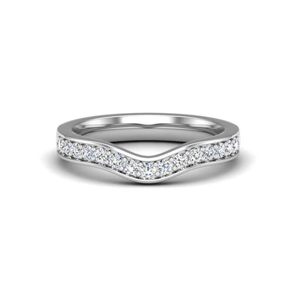 Contour Band 157- 7.3mm Center-Pave-1.35mm