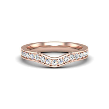 Contour Band 157- 7.3mm Center-Pave-1.35mm