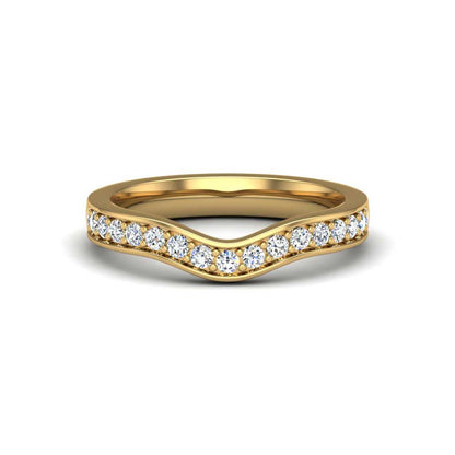 Contour Band 157- 7.3mm Center-Pave-1.35mm