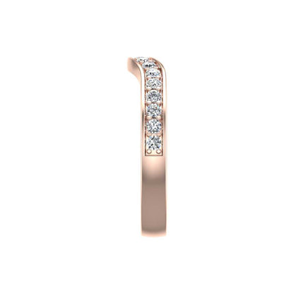 Contour Band 157- 7.3mm Center-Pave-1.70mm