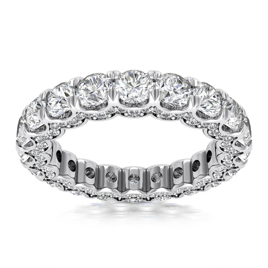 Hidden Halo Round Diamond Eternity Band