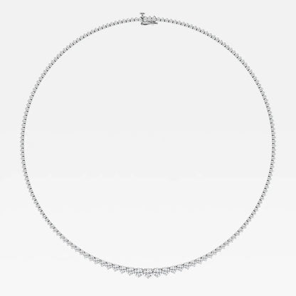 3 Prong Graduated Tennis Necklace