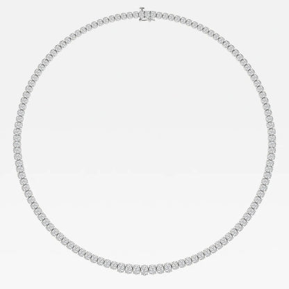 Oval Diamond Bezel Tennis Necklace