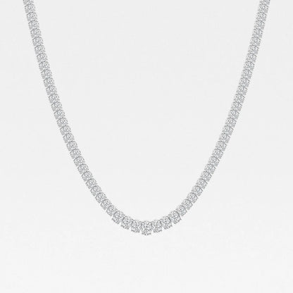 Oval Diamond Bezel Tennis Necklace