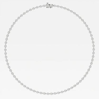 Pear Cut Bezel Tennis Necklace