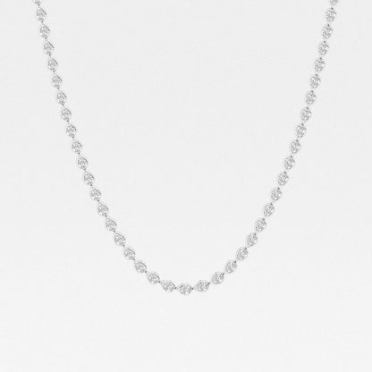 Pear Cut Bezel Tennis Necklace