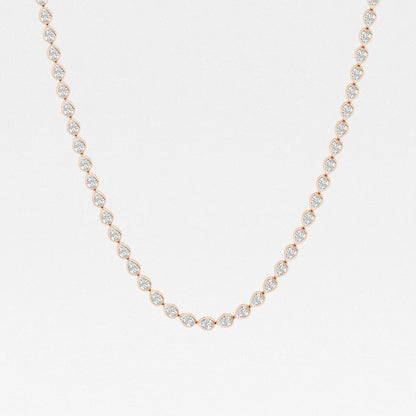 Pear Cut Bezel Tennis Necklace