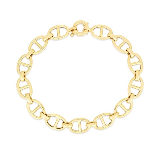 14K Gold 8.8mm Mariner Chain