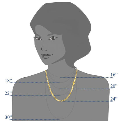 10K Yellow Gold 2.75mm Thick Diamond-Cut Rope Chain and Bracelet with Lobster-Claw Clasp