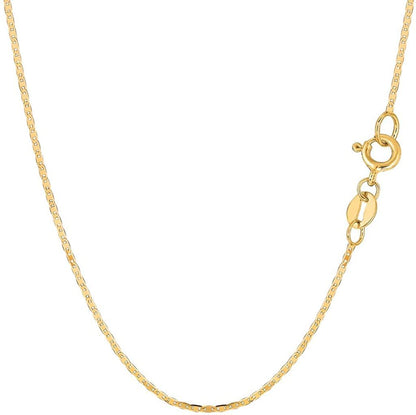 10K Yellow Gold 1.2mm Mariner-Link Chain with Spring-Ring Clasp