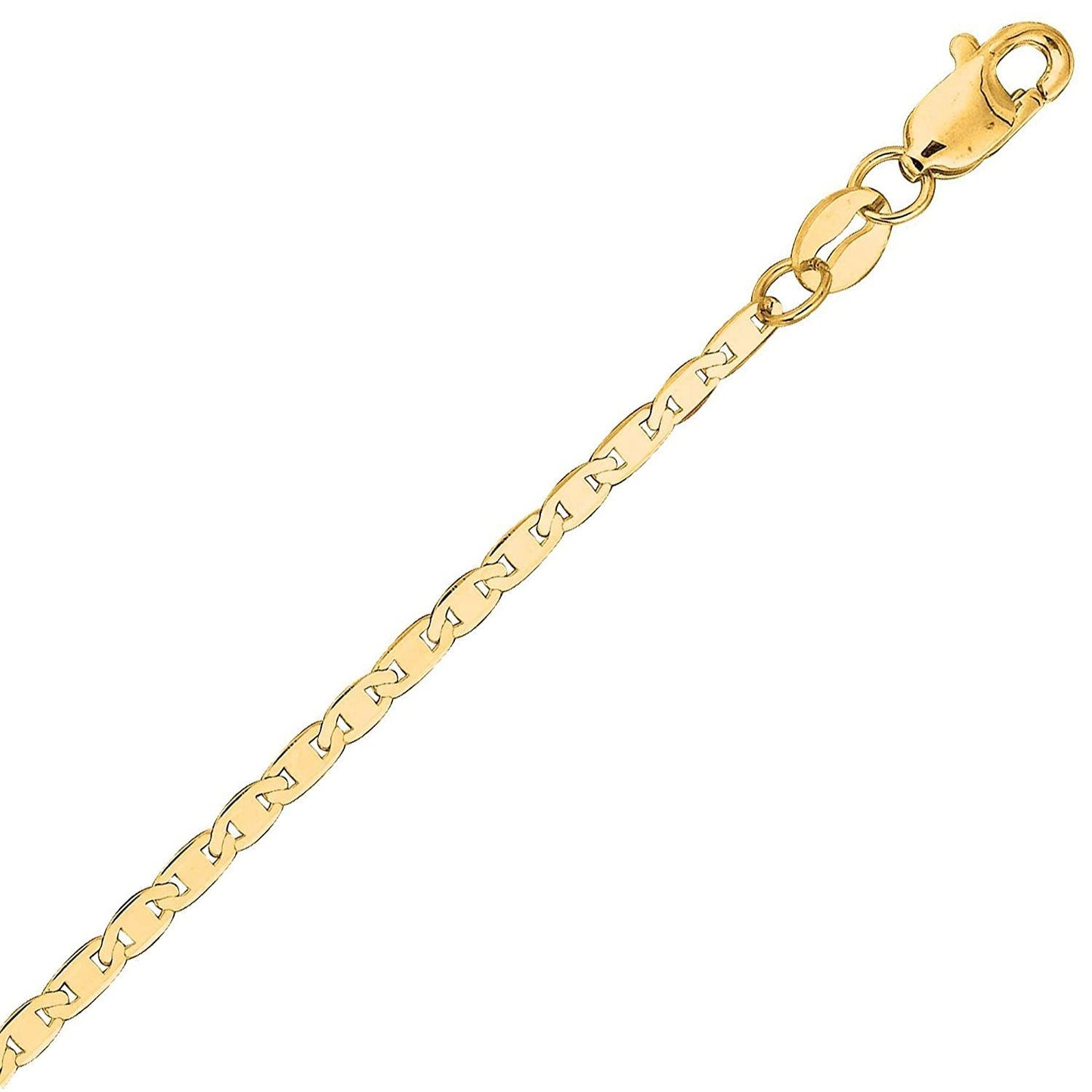 10K Yellow Gold 1.7mm Mariner-Link Chain or Bracelet with Lobster-Claw Clasp