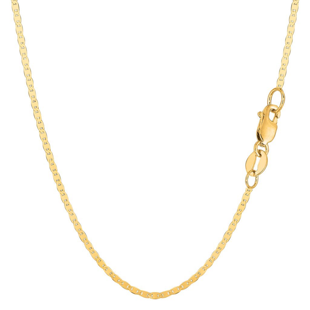 10K Yellow Gold 1.7mm Mariner-Link Chain or Bracelet with Lobster-Claw Clasp