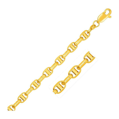 14k Solid Yellow Gold 4.5mm AnchOr Chain with Lobster-Claw Clasp