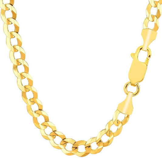 14K Gold 7mm Comfort Curb Chain