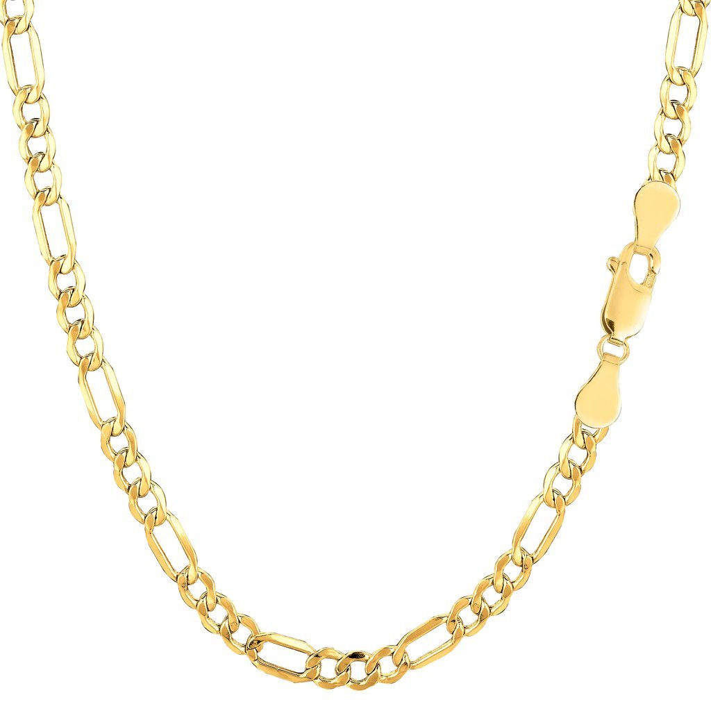 14K Gold 3.7mm Lite Figaro Chain