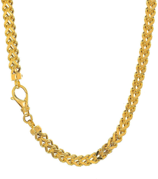 14k Solid Rose Gold 2.2mm Round Franco Chain with Lobster Claw Closure