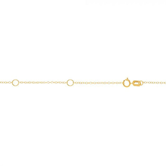 14k Solid Yellow Gold 1.3mm Double Extendable Piatto Chain with Spring Ring Closure (Jump Ring at 16" & 17")