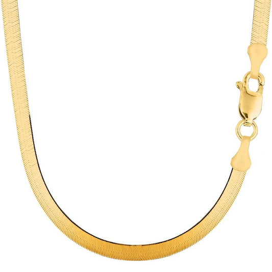 10K Yellow Gold  4.6mm Herringbone Chain or Bracelet with Lobster-Claw Clasp