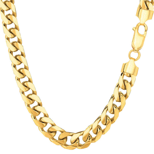 10K Yellow Gold  2.6mm Miami Cuban Chain  with Lobster-Claw Clasp