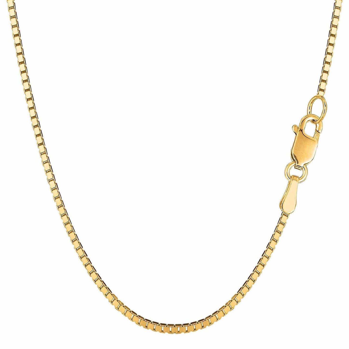 14K Yellow Gold 2.00mm Thick Classic Hollow Box Chain with Lobster-Claw Clasp