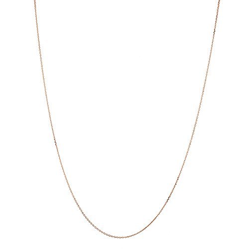 10K Gold 1.1mm Diamond Cut Lite Cable Link Chain with Lobster-Claw Clasp